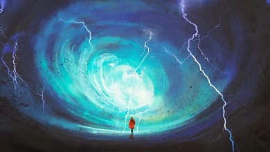 people walking whirlpool 3d illustration 456031 167 السّببيّةُ الكَافية، بين المَعرفةِ والوُجود